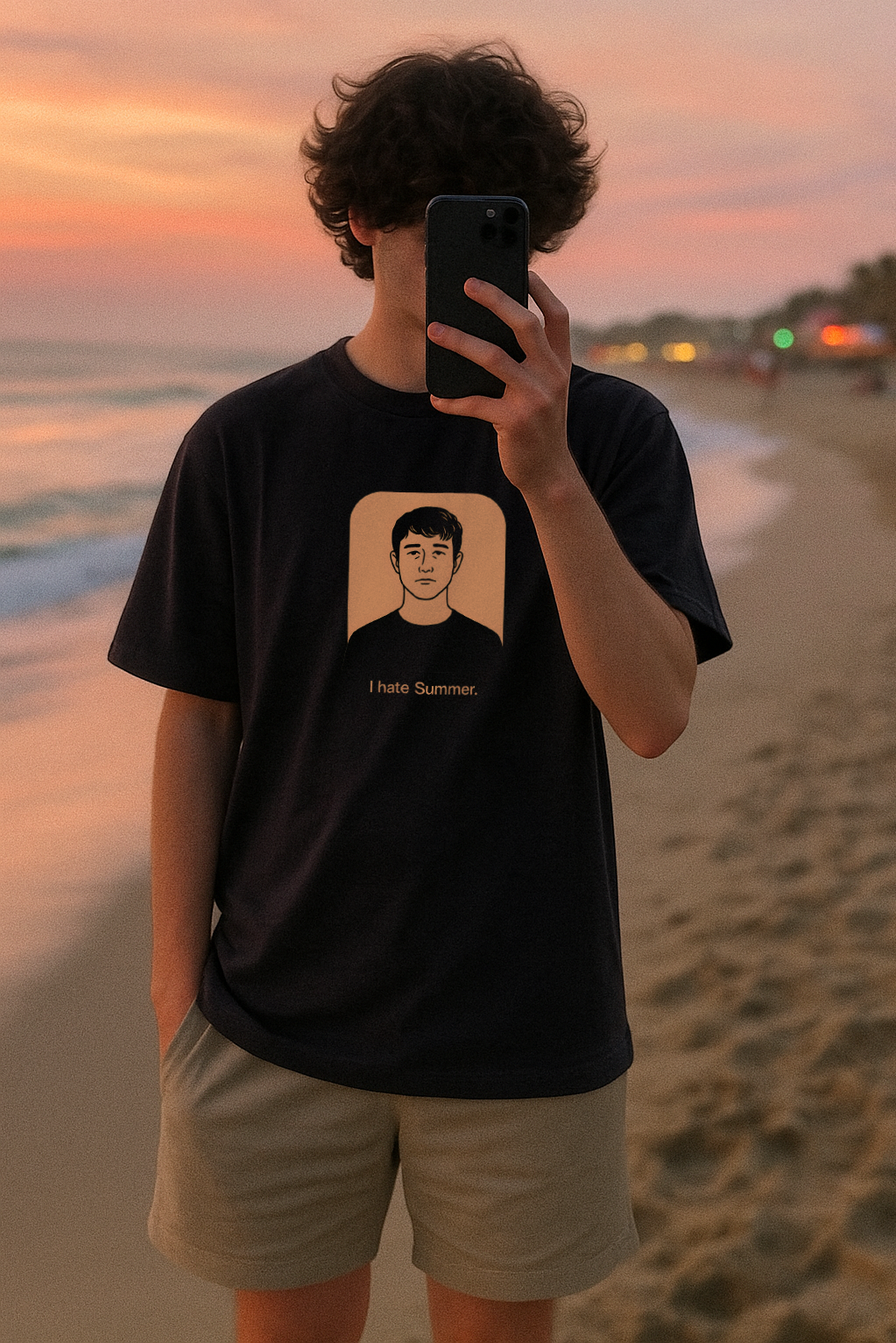 I Hate Summer Unisex Oversized T-Shirt