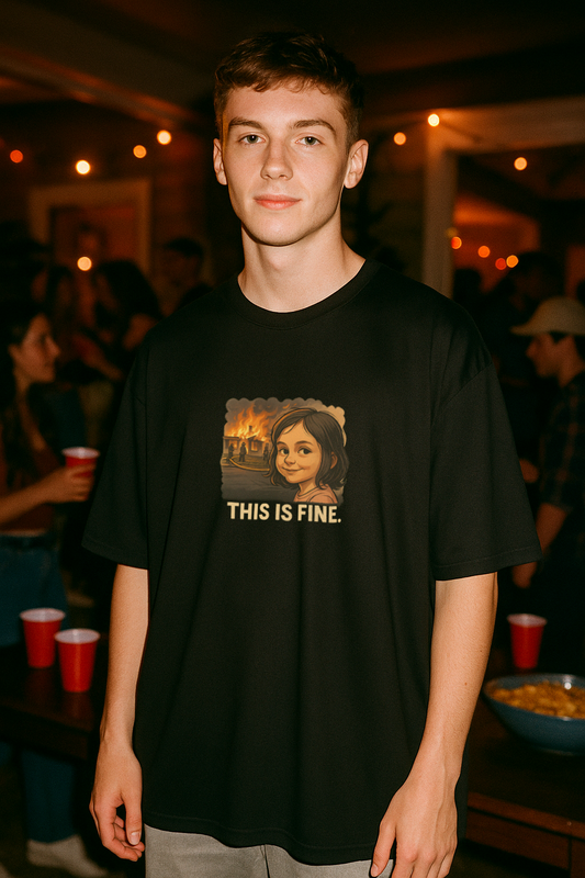 This is Fine Unisex Oversized T-Shirt