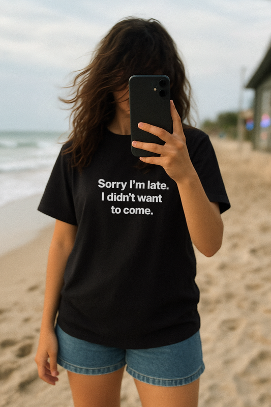 Sorry I'm Late Unisex Oversized T-Shirt